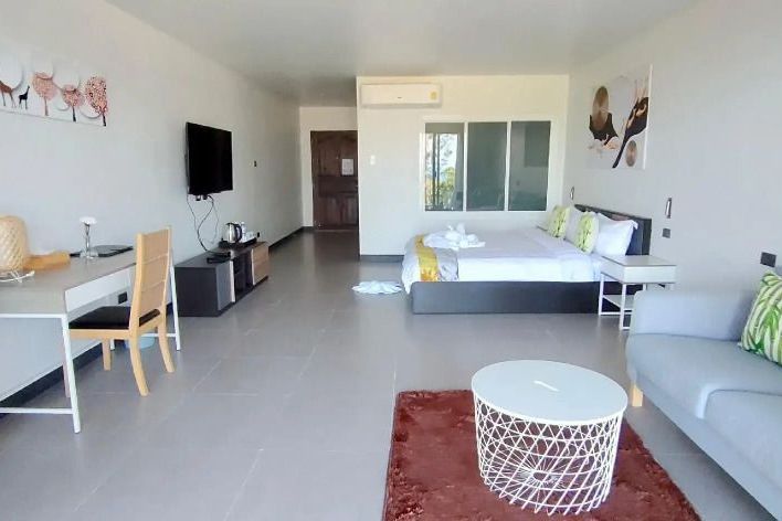 Geräumiges Premium Studio mit Meerblick im Pimalai Resort mit modernem Interieur.