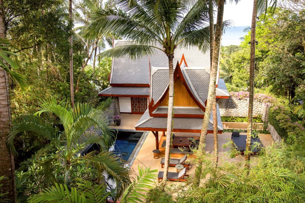 Exklusive Villa im tropischen Garten mit Pool im Amanpuri Hotel.