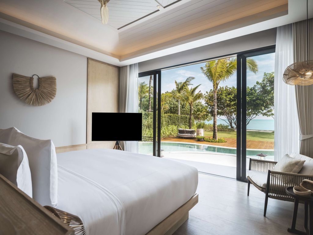 Luxus-Doppelzimmer mit Meerblick und privatem Pool im Anantara Koh Yao Yai.