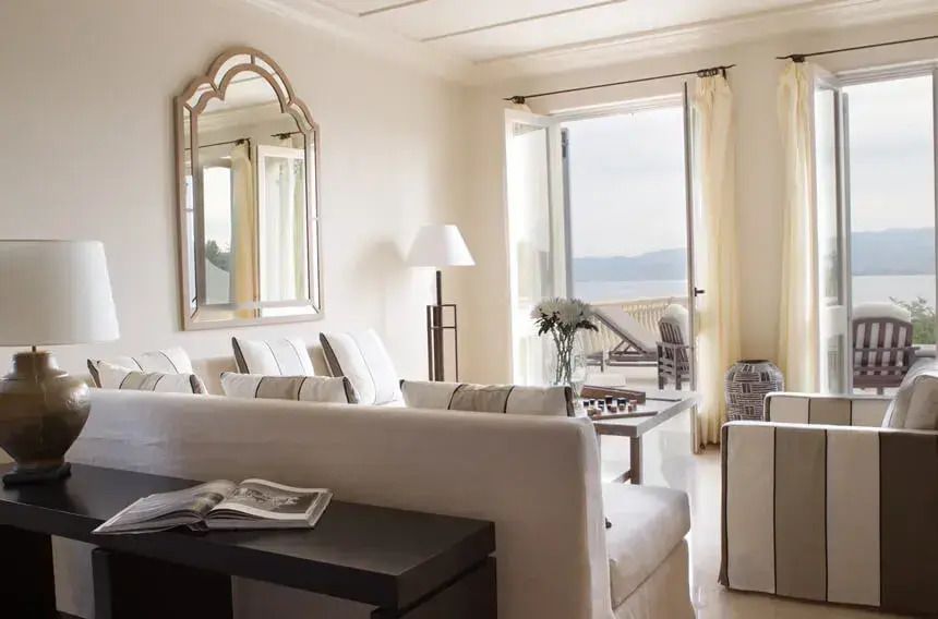 Suite mit Zugang zum Balkon und Blick auf das Meer