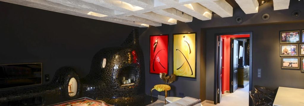 Einzigartiges Kamin-Design und zeitgenössische Kunst in der Gottschalk Suite