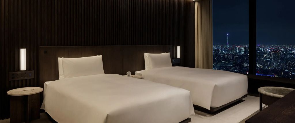 Geräumiges Zimmer mit zwei Einzelbetten in moderner Eleganz