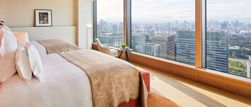 Panoramablick aus dem Premium Doppelzimmer mit Blick auf den Kaiserlichen Garten