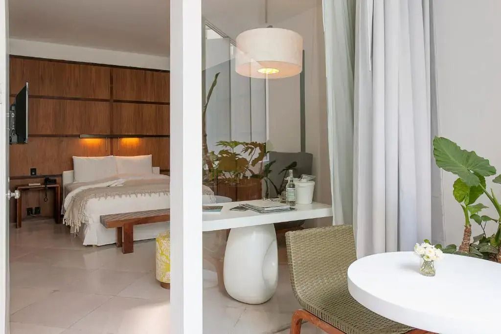 Patio Doppel Zimmer mit komfortablem Doppelbett und stilvoller Einrichtung