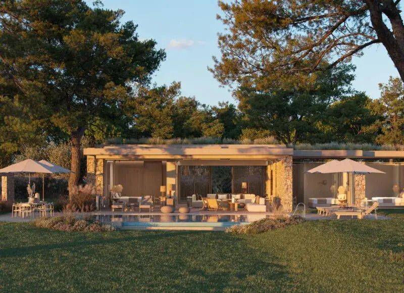 Luxuriöse Villa mit Privatpool und Garten in mediterraner Umgebung