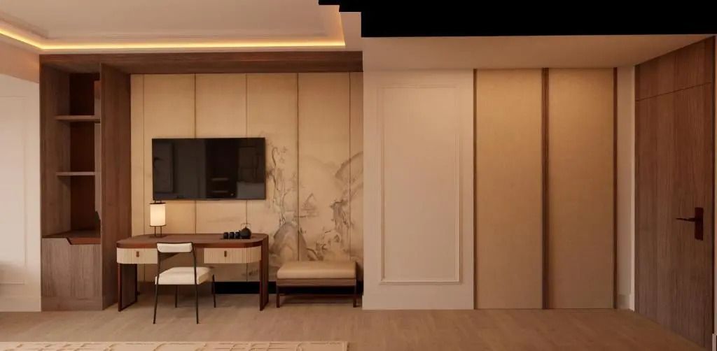 Gemütliches Superior Zimmer mit moderner Einrichtung und großem Flachbildfernseher