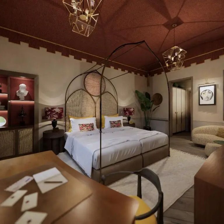 Gemütliche Junior-Suite mit eleganten Details und Doppelbett