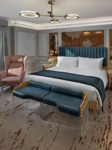 Elegantes Schlafzimmer mit modernem Design und hellem Ambiente