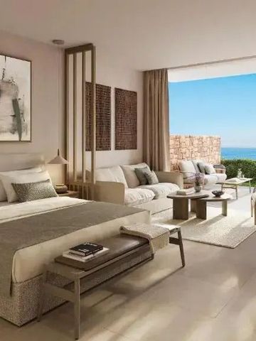Luxuriöses Schlafzimmer mit Terrasse und Meerblick