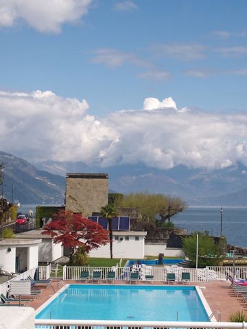 Außenpool mit atemberaubender Aussicht auf den Comer See und die Berge