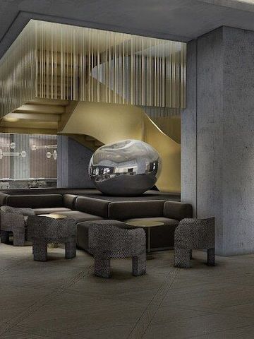 Luxus-Lobby des Hotels mit einzigartigem Designelement