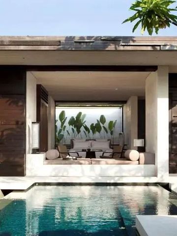 Moderne Villa mit privatem Pool und großem Wohnzimmer