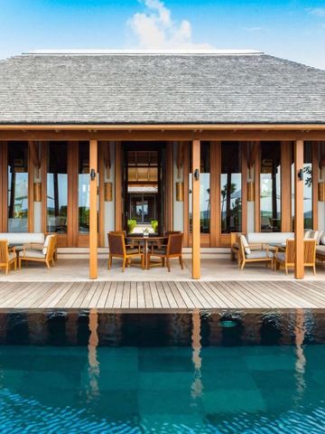 Luxuriöse Villa mit privater Terrasse und Pool im Amanyara Hotel