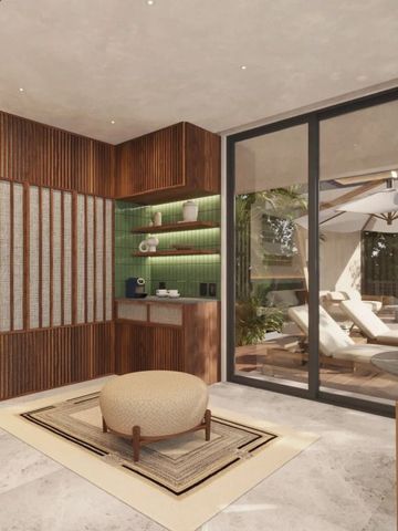 Elegantes Zimmer mit Zugang zu sonniger Terrasse und stilvollem Design