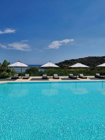 Einladender Außenpool mit Sonnenliegen und atemberaubendem Ausblick