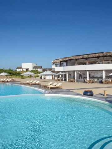 Großer Swimmingpool mit angrenzender Terrasse und Liegen