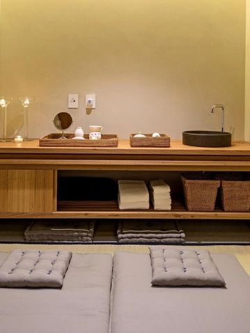 Japanischer Tatami-Raum im Spa des Hotels mit traditioneller Einrichtung