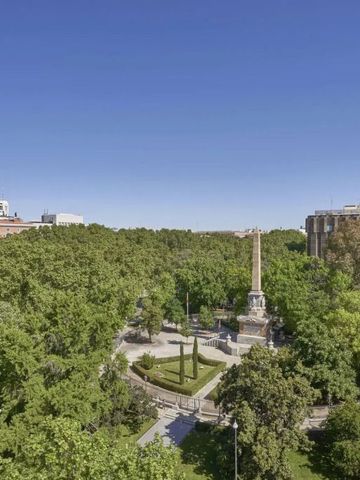 Atemberaubender Blick auf grüne Parkanlage mit Obelisk