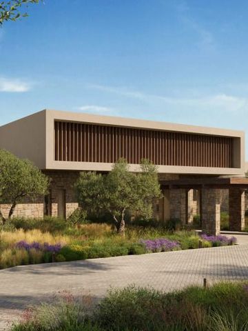 Moderne Architektur des IKOS Kissamos mit natürlichem Grün