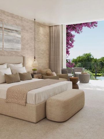 Helles Zimmer mit Zugang zu privater Terrasse und üppiger Vegetation