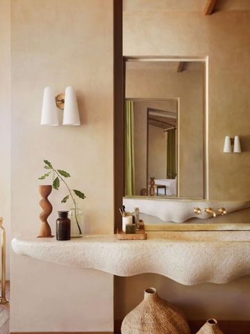 Minimalistisches Waschbecken-Design mit stilvoller Dekoration.