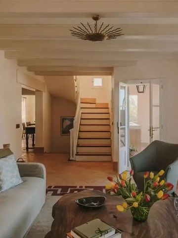 Helles Wohnzimmer mit modernen Möbeln und tollem Ausblick