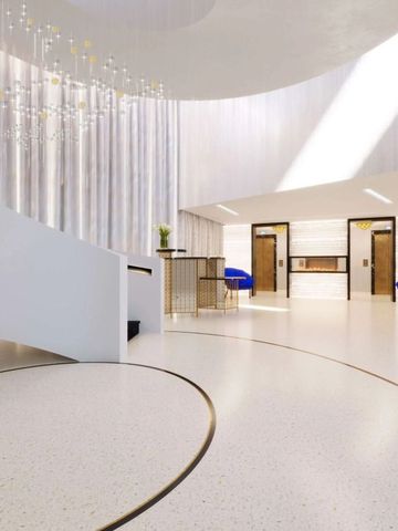 Helle und elegante Hotel-Lobby mit moderner Architektur und stilvoller Einrichtung