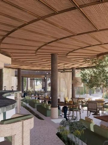 Stilvolles Restaurant mit moderner Architektur und eleganter Dekoration