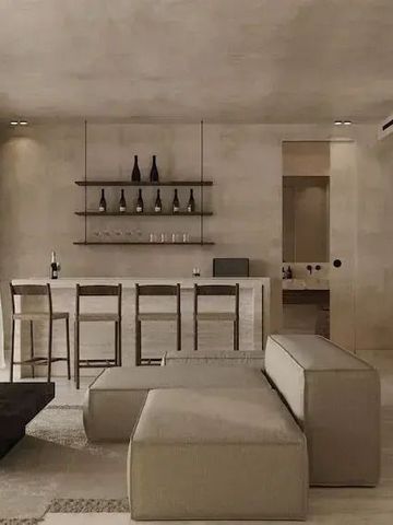 Moderne Lounge mit Bar und stilvollem Interieur