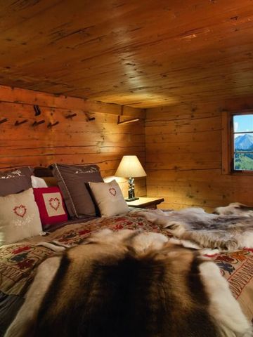 Gemütliche Chalet-Zimmer mit traditionellem Holzdesign und Fellakzenten