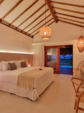 Geräumiges Zimmer mit Zugang zur Terrasse im Hotel Pousada Tatuá