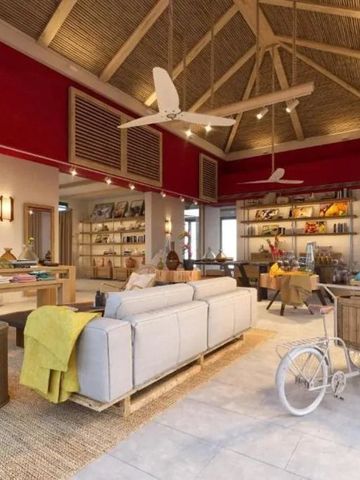 Einladende Lounge mit modernem Design und hellen Farben.