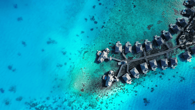 Die Wasservillen des Conrad Bora Bora