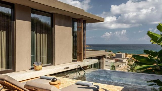 Domes Zeen Chania Pool mit Meerblick