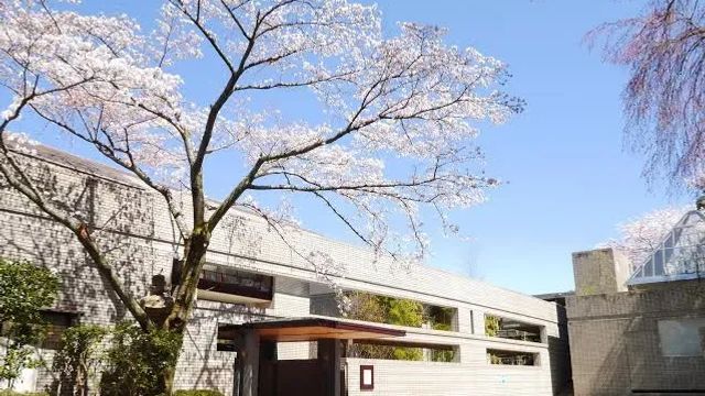 Gebäude des Hoshino Resorts KAI Hakone mit Kirschblütenbäumen
