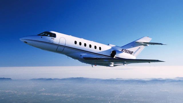 Privatjet am fliegen