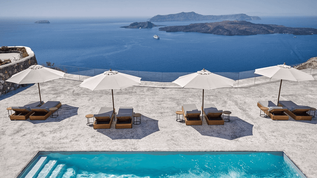 Traumhafte Aussicht vom privaten Pool - Vedama, a Luxury Collection Resort.