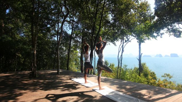 Yoga am Strand