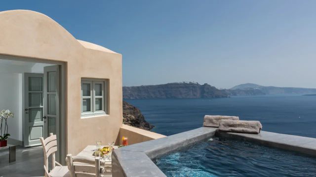 Andronis Luxury Suites Privatpool mit Meerblick