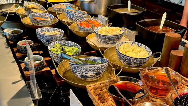 Asiatisches Buffet Essen