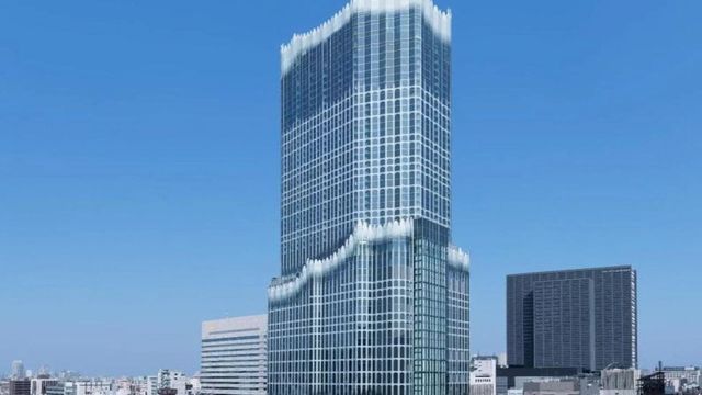 Moderne Hotelarchitektur des Bellustar Tokyo im Stadthorizont