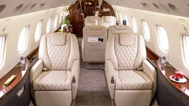 Privatjet von Innen
