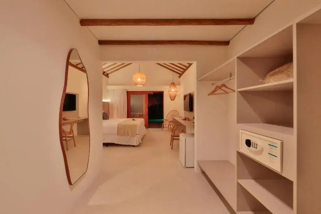 Einladendes Zimmer mit modernem Dekor im Hotel Pousada Tatuá